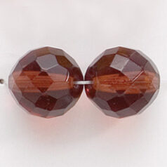 Bead, Czech firepolish, 14mm round faceted, TOPAZ
