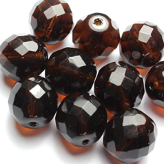 14mm Round - Smoke Topaz