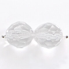 Bead, Czech firepolish, 12mm round faceted, CRYSTAL