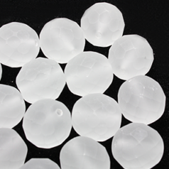 12mm Round - MATTE Crystal