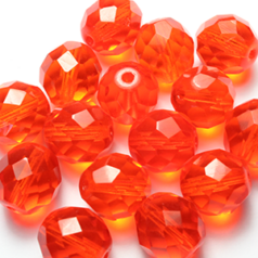12mm Round - Orange Hyacinth