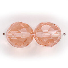 Bead, Czech firepolish, 12mm round faceted, ROSALINE