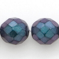 Bead, Czech firepolish, 12mm matte metallic, MIDNIGHT BLUE