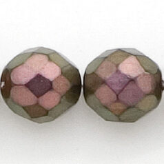 Bead, Czech firepolish, 12mm matte metallic, BRONZE