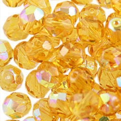 10mm Round - Pale Topaz AB