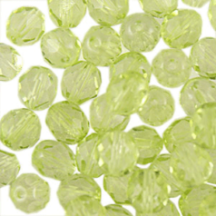 10mm Round Crystal Coloured - Pale Uranium