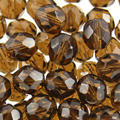8mm Round - Smoke Topaz
