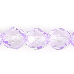Bead, Czech firepolish, 8mm round faceted, DARK TANZANITE