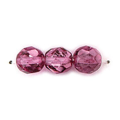 Bead, Czech firepolish, 8mm mirror metallic, VIOLET