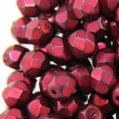 8mm Matte Pearl - Red