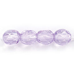 Bead, Czech firepolish, 6mm round faceted dipped, LIGHT ALEXANDRITE