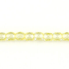 Bead, Czech firepolish, 4mm faceted round, JONQUIL