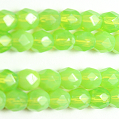 4mm Round - OPAL Light Green