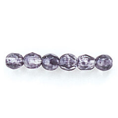 Bead, Czech firepolish, 4mm faceted round speckled, GREY