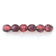 Bead, Czech firepolish, 4mm faceted round speckled, RED
