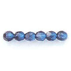 Bead, Czech firepolish, 4mm round faceted two tone, TEAL/GREEN AQUA