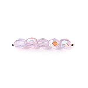 Bead, Czech firepolish, 4mm faceted round, ALEXANDRITE AB