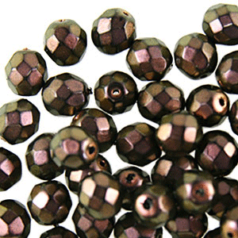 4mm Round - Metallic Bronze