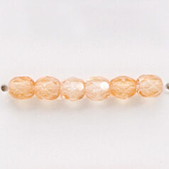 Bead, Czech firepolish, 4mm faceted round dipped, HYACINTH