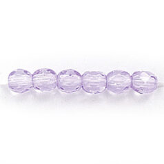 Bead, Czech firepolish, 4mm faceted round dipped, LIGHT ALEXANDRITE