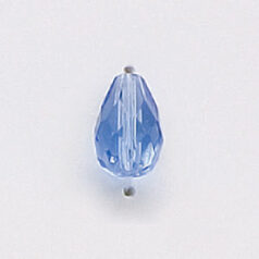 Bead, Czech firepolish, 10x7mm faceted drop, SAPPHIRE