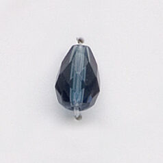 Bead, Czech firepolish, 10x7mm faceted drop, MONTANA