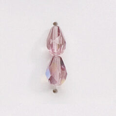 Bead, Czech firepolish, 7x5mm faceted drop AB, LIGHT AMETHYST