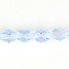 Bead, Czech firepolish, 7x5mm faceted drop AB, ALEXANDRITE