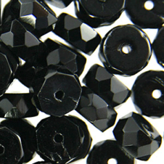 3x6mm Rondelle Wheel - Black