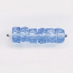Bead, Czech firepolish, 3x6mm faceted rondelle wheel, SAPPHIRE