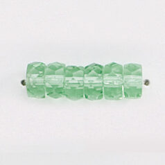 Bead, Czech firepolish, 3x6mm faceted rondelle wheel, CHARTREUSE