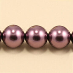 Czech Glass Pearl 8mm Round - Dark Violet