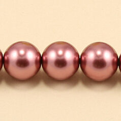 Czech Glass Pearl 8mm Round - Dark Rose