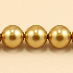 Czech Glass Pearl 8mm Round - Gold