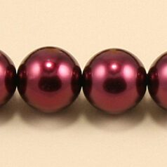 Czech Glass Pearl 10mm Round - Burgundy