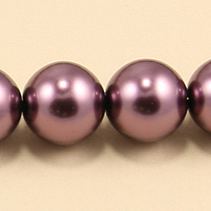 Czech Glass Pearl 10mm Round - Dark Violet