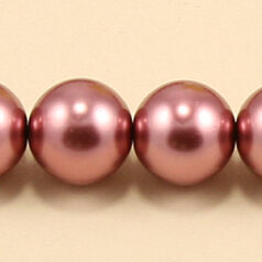 Czech Glass Pearl 10mm Round - Dark Rose