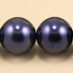 Czech Glass Pearl 12mm Round - Dark Navy Blue