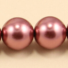 Czech Glass Pearl 12mm Round - Dark Rose