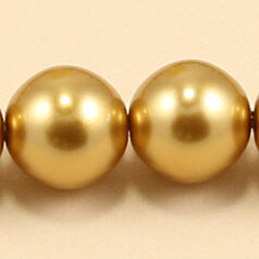 Czech Glass Pearl 12mm Round - Gold