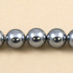 Czech Glass Pearl 7mm Round - Grey