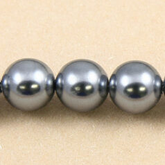 Czech Glass Pearl 8mm Round - Grey