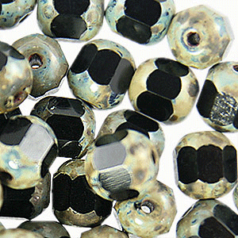 8mm Barrel Faceted - Jet