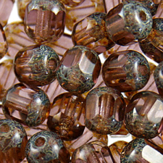 8mm Barrel Faceted - Amethyst