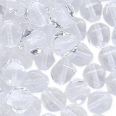 Czech Pressed Glass 6mm Diamond(hole size:1.1mm) - Crystal