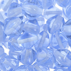 Czech Pressed Glass 6mm Diamond (hole size:1.1mm) -  Lt. Sapphire