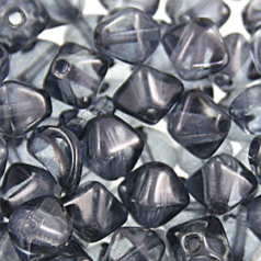 Czech Pressed Glass 6mm Diamond (hole size:1.1mm) - LUSTRE Montana 