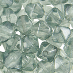 Czech Pressed Glass 6mm Diamond (hole size:1.1mm) - LUSTRE Pale Green