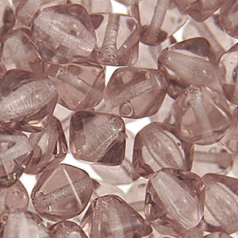 Czech Pressed Glass 6mm Diamond(hole size:1.1mm) -  Light Amethyst