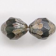Bead, Travertine Czech firepolish, 13mm faceted, MONTANA